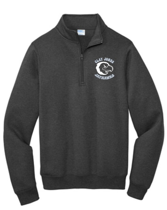Jones Intermediate - Retro Jayhawks quarter-zip pullover