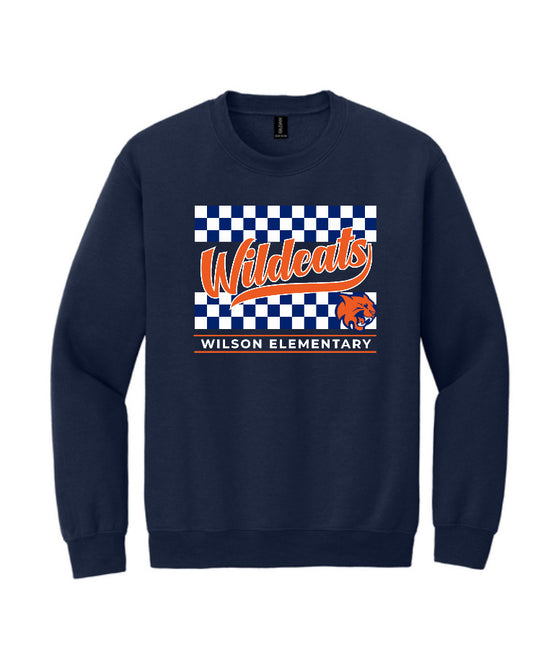 Wilson Wildcats Checkered Crewneck Sweatshirt