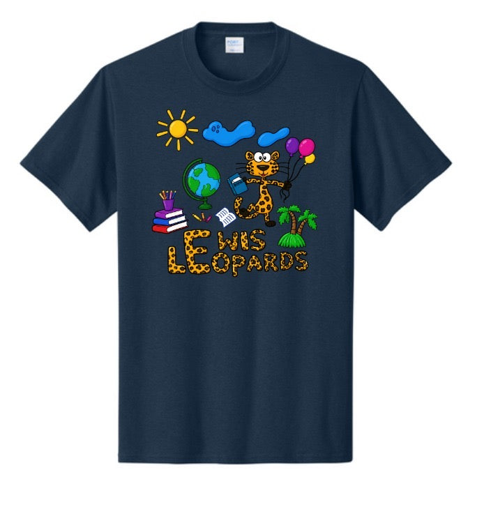Lewis Leopards Wild About Learning T-Shirt
